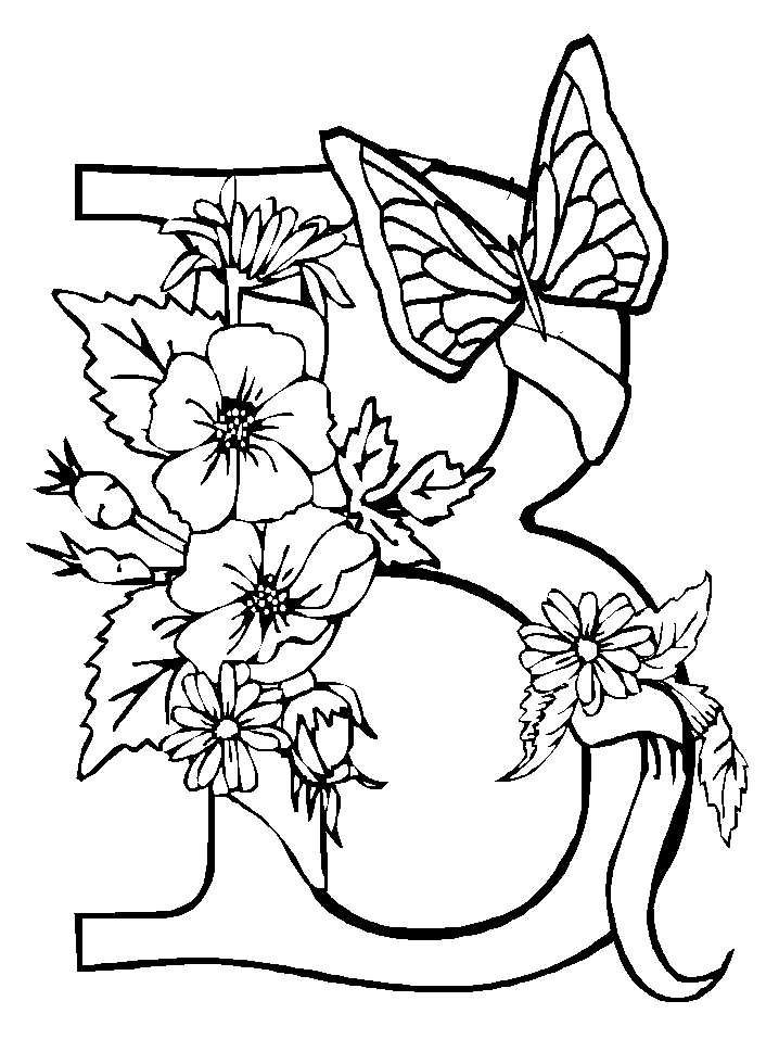 b coloring pages free - photo #42