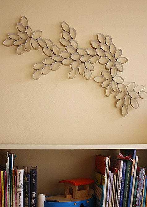 Decorar con rollos de papel higiénico