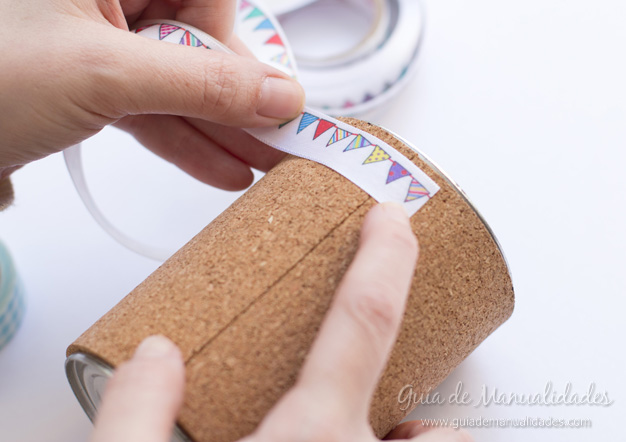 Lapiceros con corcho y washi tapes 8