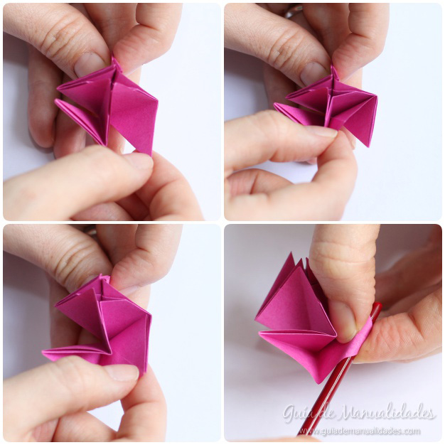 Rosas de origami 11