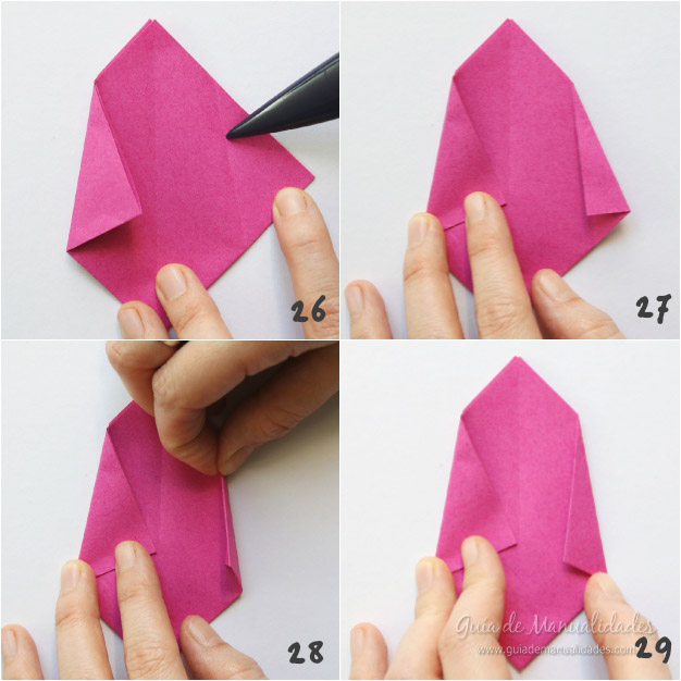 Tulipanes de origami 8