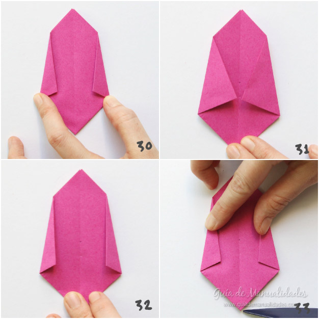 Tulipanes de origami 9