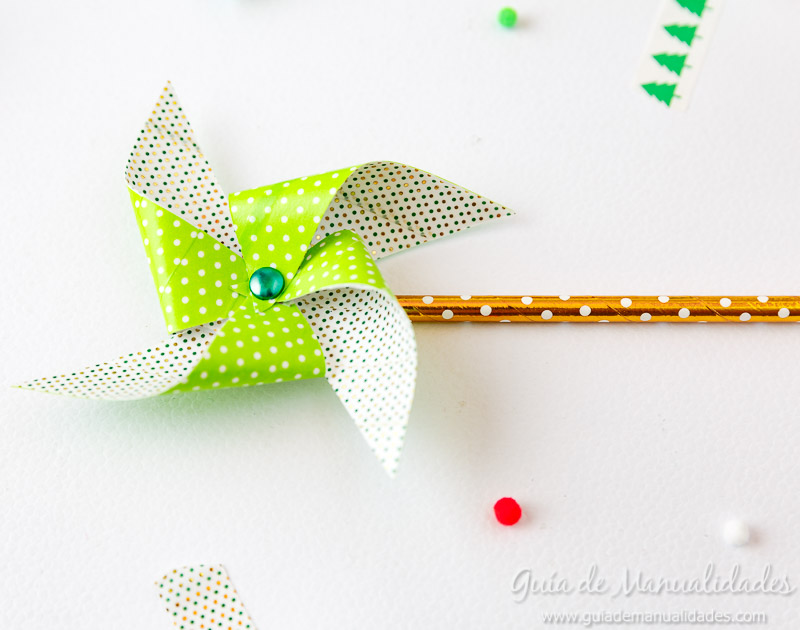 Molinillos navideños con cintas washi 12