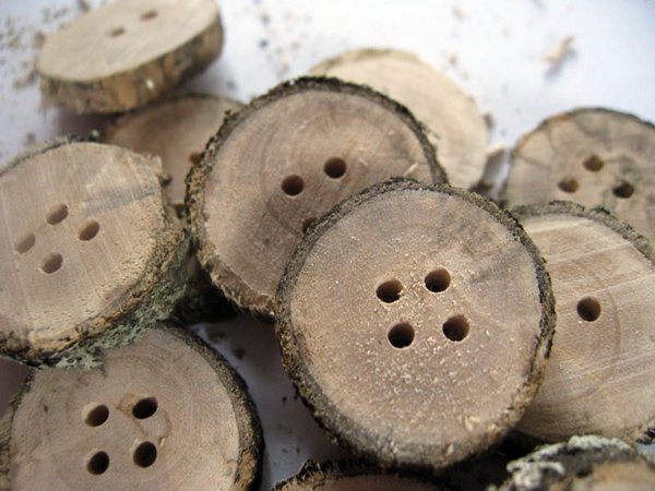 Botones de madera auténtica – Guía De Manualidades