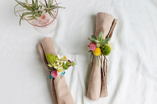 Cómo hacer servilleteros con flores frescas – Guía De Manualidades